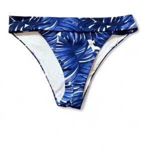 Onia Blue Tropical Print Bikini Bottoms